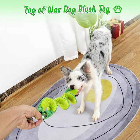 Interactive Dog Squeaky Toys, Plush Dog Chew Toys for Large Medium Small Smart Breed, Puppy Toys for Boredom and Stimulating, Tug of War Dog Toys ...