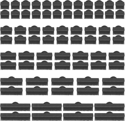 150pcs Pinch Crimp Ends for Jewelry Making,Ribbon Clamp End Bracelet Clamps Crimp Ends Leather Fastener Clasps for DIY Choker Anklets Crafts (Gun ...