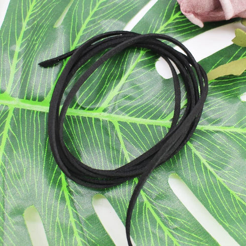 Black Faux Leather Cord for Jewelry Making 100 Yards 2.6mm Thin Suede String Rope for Bracelet DIY Crafting Cord for Necklace-Dream Catcher Suppli...