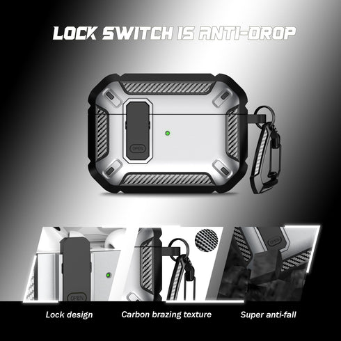 Airpods Case 2 and 1 with Cleaning Kit, Apple AirPods 2nd Generation/1st Generation Charging Case with Keychain, Anti-Fall Latch Design, Front LED...
