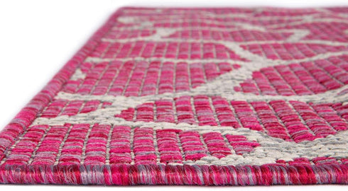 Unique Loom Outdoor Safari Collection Area Rug - Giraffe (2' x 3' Rectangle Magenta/Ivory)...