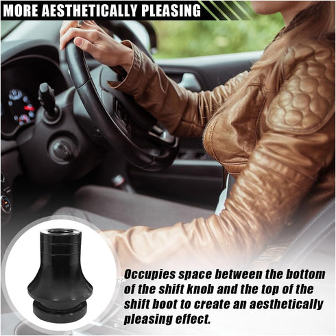 M12 x 1.25 Car Gear Shift Knob Adapter, Manual Shifter Adapter Shift Stick Connector, Aluminum Alloy Shift Knob Boot Retainer Adapter for Manual C...