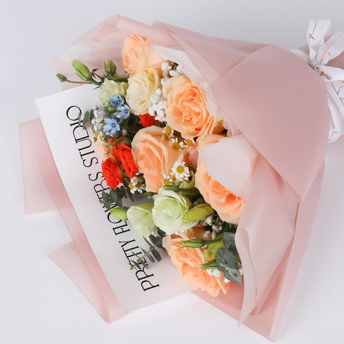 20 Sheet Flower Wrapping Paper - Waterproof Floral Bouquet Wrapping Paper, Florist Supplies Packaging Paper for Wedding Birthday Gift DIY (Lotus P...
