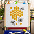 GORGECRAFT 8.27"x11.7" Bee Honeycomb Theme Stencil Plastic Drawing Art Reusable Template Sets Hexagon Reusable Template for Wall Wood Tile Floor F...