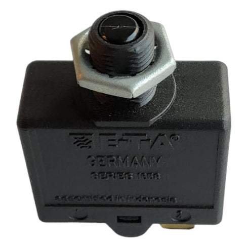 E-T-A Circuit Protection and Control 1658-G21-01-P10-5A, Circuit Breaker; Therm; Push; Cur-Rtg 5A; Flange; 1 Pole; Vol-Rtg 240/28VAC/VDC...