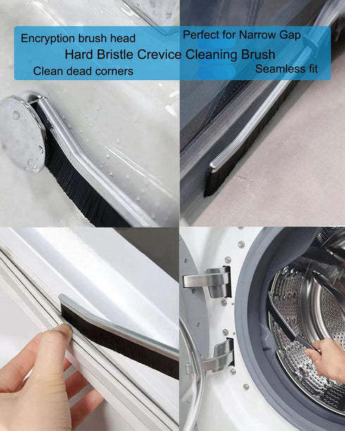 4Pcs Hard bristle crevice cleaning brush, 13.2?/ 9? Crevice Cleaning Brush, Multifunctional gaps cleaning brushes for Household Use Kitchen Bathro...