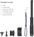 SOONSUN 45'' Aluminum Waterproof Extension Monopod Pole Selfie Stick for GoPro Hero 12 11 10 9 8 7 6 5 4, Max, Mini, Fusion, Session, Insta360 X2 ...