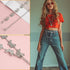 Women Butterfly Waist Chain Belt, Metal Rhinestones Waist Belts Women Dress Belts Body link Chain Belt for Girl Women...
