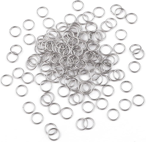 600 Pcs 304 Stainless-Steel Jump Rings for Jewelry Making Supplies Silver Open Jump Rings 21 Gauge 7mm Boxed Jewelry Findings Jump Ring for DIY Br...