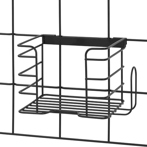 iDesign Jayce Metal Iron Holder, Storage Basket for Modular Grid Wall System, Organizer for Kitchen, Bathroom, Bedroom, Office, Basement, Garage 8...