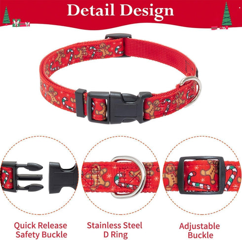 BINGPET 3 Pack Dog Collar for Small Medium Large Dogs,Adjustable Soft Pet Collars with Quick Release Buckle,Adjustable Natural Fabric Pet Dog Coll...
