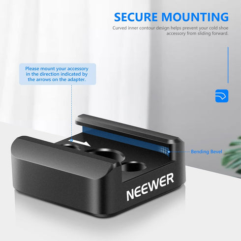 NEEWER 4 Pack Cold Shoe Mount Adapter, Cold Shoe Bracket with 1/4" Thread, Compatible with SmallRig DSLR Camera Cage Microphone LED Light Monitor ...