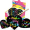 ZMLM Rainbow Scratch Art Party Favors - 160 Mini Heart Scratch Art Note Pads Craft Art Paper for Kids DIY Cards - Black Scratch Art Supplies Birth...