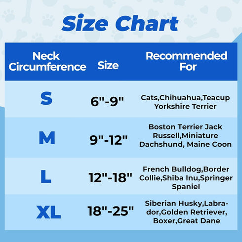 Inflatable Dog Cone Collar - Pet Surgery Recovery Puppy Soft Adjustable Donut Elizabethan Neck Pillow Alternative for Large Dogs - Blue...