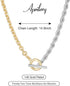 Trendy Chain Necklace for Women, Two Tone Link Chain Necklaces Jewelry for Women Gifts for Her...