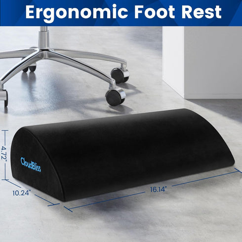 Foot Rest for Under Desk at Work,Office Desk Accessories with Soft Foam and Washable Removable Cover, Foot Stool for Office, Car, Home to Foot Sup...