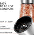 Gulex® Pepper Grinder Pepper Mill, Salt Grinder Refillable,(Single Package) Adjustable, Stainless Steel Sea Salt Shaker with Ceramic Rotor (1 pack...