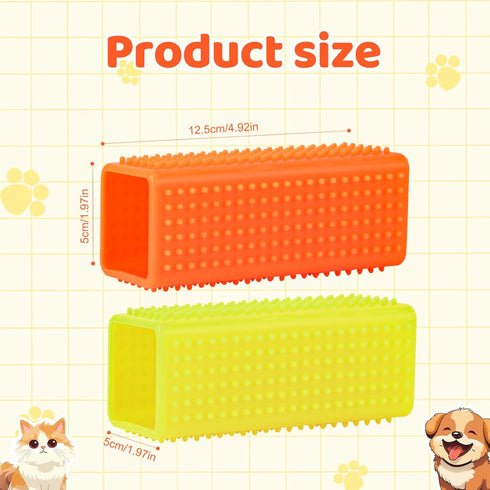 2pcs Silicone Pet Hair Brushes, Convenient Block Roller Cleaner Reusable Pet Hair Carpet Brush Portable Carpet Cleaner Roller for Furnishings Sofa...
