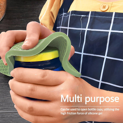 JURUN Jar Opener for Weak Hands, Jar Bottle Opener Tool for Seniors with Arthritis, Kitchen Gadgets With Lid Opener & Silicone Gripper Pad for Ope...