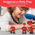 FUNERICA Toy Fireman Action Figures for Kids - Firefighter Figurines Community Helpers Toys - Little People Figures for Firefighter Toys, Fire Tru...