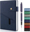 A5 Leather Journal Notebook with Pen, 200 Pages Hardcover Journal with Pocket, 100gsm Thick Lined Paper Daily Diary for Men and Women, Great Gift ...