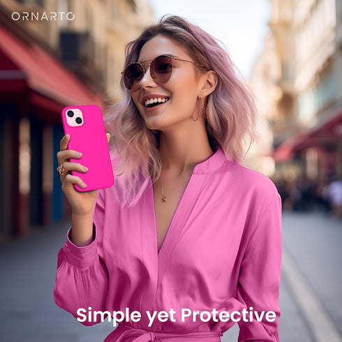ORNARTO Compatible with iPhone 15 Plus Case 6.7", Slim Liquid Silicone 3 Layers Full Covered Soft Gel Rubber Cover Protective Phone Case with Anti...