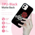 FANXI Gothic Rose Phone Case Compatible with iPhone 12/12 Pro 6.1 Inch - Shockproof Protective TPU Aluminum Cute Cool Red Rose Phone Case Designed...