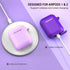 ATUAT Compatible with AirPods Case Cover, Full Protective Silicone Skin Dust-Proof Designed for Apple AirPods 1st 2nd Generation with Keychain, Fr...