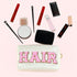 Chenille Letter Patch Makeup Bag, Preppy Cosmetic Bag PU Leather Skincare Bag with Zipper, Toiletry Bag Waterproof Travel Organizer Bag for Women ...