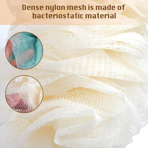 2Pack Back Scrubber for Shower?PIPUHA Loofah Sponge Shower Brush Using Body Exfoliating with Long Handle, Loofah on a Stick for Men Women, Bathing...