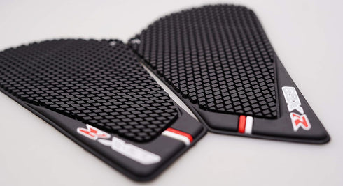 Motorcycle Tank Side Traction Pad, Anti Slip sticker ,Gas Tank Pad, Traction Side, Fuel Knee Grip Decal for GSXR 600 750 2011-2015 (black) with Ra...