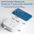 European Plug Adapter, Unidapt US to UK Europe Power Strip for EU/UK/US with USB C and 4 USB Ports, 3 AC Outlets, Wall Mountable, 5ft Extension Co...