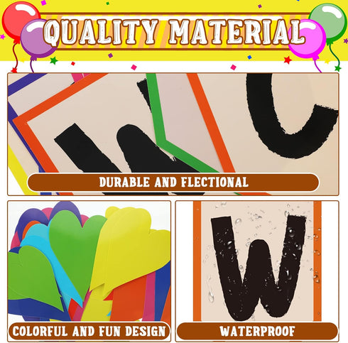Mixweer 61 Pcs Welcome Back Banner Welcome Bulletin Board Set Boho Classroom Decor Classroom Borders for Bulletin Board Hearts Accents for First D...