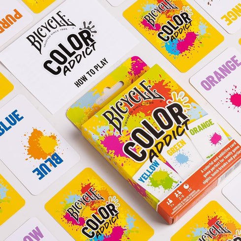 Bicycle Color Addict Matching Family Card Game, Up to 6 Players (Ages 7 and Up), Yellow...