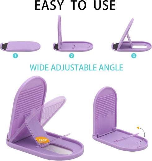 Cell Phone Stand, 6pack Portable Foldable Desktop Cell Phone Holder Adjustable Universal Multi-Angle Cradle for Desk Tablet iPad Mini iPhone X/8/7...