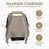 MOZAH Baby Car Seat Cover - Warm Taupe - 100% Organic Muslin - Soft, Breathable and Lightweight, Baby Infant Car Seat Essentials...