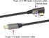 Right Angle Type C 3.1 Extension Cable 4K@60Hz 90 DegreeType C 3.1 USB Male to Male Connector Cable Supports Charging,Data,Audio,Video Cable,Compa...