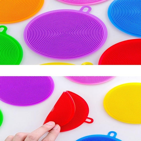 7 PCS Silicone Dish Scrubber, Kitchen Sponges, Silicone Sponge,Dish Brush, Dish sponges, Silicone Sponge Dish Sponges, Kitchen Sponge Double Sided...