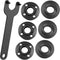 7PCS Angle Grinder Nut Angle Grinder Flange Wrench, 5/8-11 Flange Metal Lock Nut, Compatible with Bosch Black & Decker Ryobi 4.5" 5", Fit for Dewa...