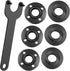 7PCS Angle Grinder Nut Angle Grinder Flange Wrench, 5/8-11 Flange Metal Lock Nut, Compatible with Bosch Black & Decker Ryobi 4.5" 5", Fit for Dewa...