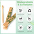Bamboo Toothbrushes Soft Bristles 10 Pack, Biodegradable BPA Free Soft Bristles Toothbrushes for Adult, Eco-Friendly, Natural Wooden Organic Tooth...
