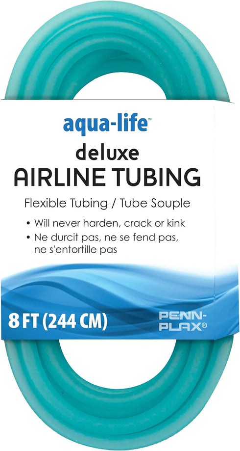 Penn-Plax Deluxe Airline Tubing for Aquariums – Made of Durable Silicone – Safe for Freshwater and Saltwater Fish Tanks – 8 Feet...