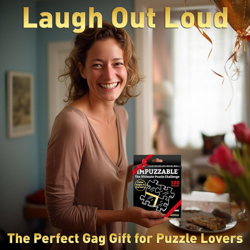 Funwares ImPuzzable Insanely Impossible Puzzle: 100-Piece Clear Acrylic Puzzle for Adults, Every Piece Unique, False Edges, False Corners, Hardest...