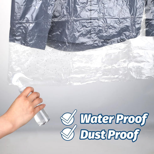 Prasacco 15 Packs Plastic Dry Cleaner Bags, 60x90CM/24x36Inch Clear Dry Cleaners Dust-Proof Bags for Clothes Garment Bags Clothing Protector Cover...
