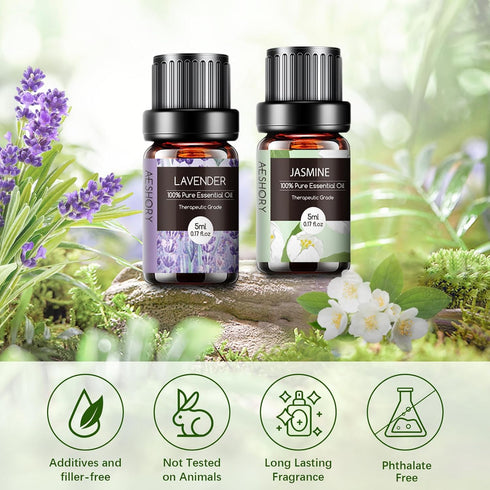 Essential Oils Set - 12 Pcs Aromatherapy Essential Oil Kit for Diffuser, Humidifier, Aromatherapy, Massage, Soap, Candle Making (5mL)...