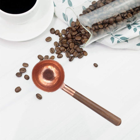 Measuring Scoop Measuring Spoon Red Copper Coffee Measuring Spoon With Black Walnut Handle Multi Function Spoons Tools for Measuringtea Sugar Salt...