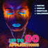 Kraze FX 6 Color Neon Face& Body Paint Palette (6 gram) with Brush - Water Activated, Professional UV Glow Blacklight Reactive Face Painting Kit, ...