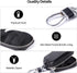 MRPLUM Earbud Carrying Case Small PU Leather Hard Portable Earphone Case Protective Storage Pouch Bag with Mesh Pocket & Keychain for Wireless Hea...