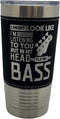 I am Playing Bass Guitar in My Mind Leather Wrapped Vacuum Insulated Tumbler 20 Oz Stainless-Steel Vacuum Mug (Black)...
