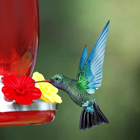 30 Sets Hummingbird Feeder Replacement Flowers, Realistic Designed Hummingbird Flowers, Plastic Hummingbird Feeder Parts, Bee Proof Hummingbird Fe...